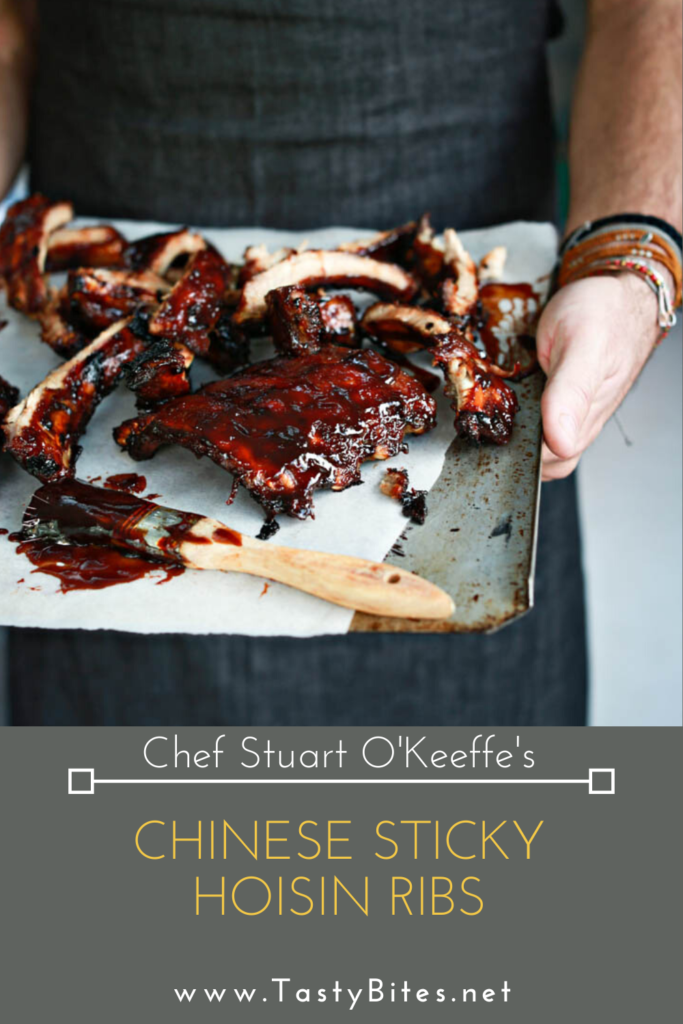Easy Chinese Sticky Hoisin Ribs for tastybites.net