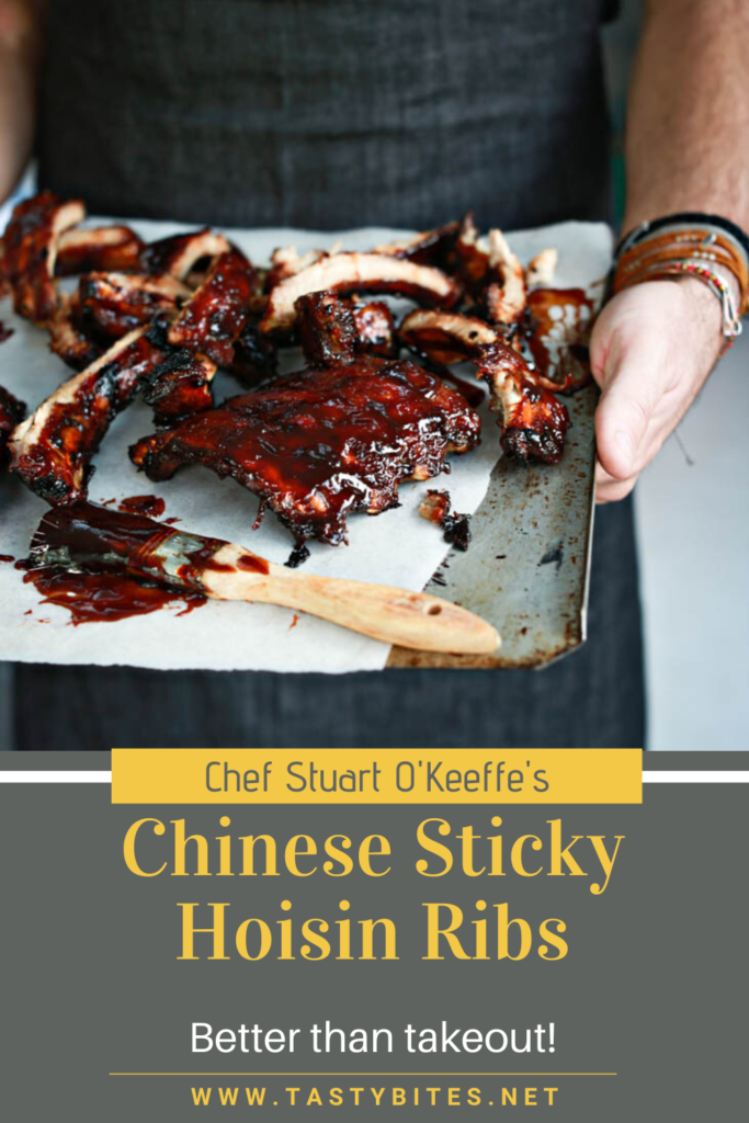 Easy Chinese Sticky Hoisin Ribs for tastybites.net